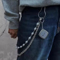 Vintage Pearl Layer Waist Metal Wallet Chain