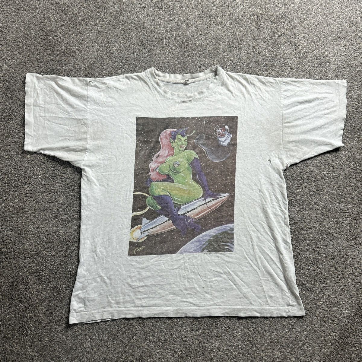 Giant X Vintage Vintage 1994 Butthole Surfers Coop Pinup Space Girl Band Tee Hoodie, Sweatshirt | FlexRushtees.com