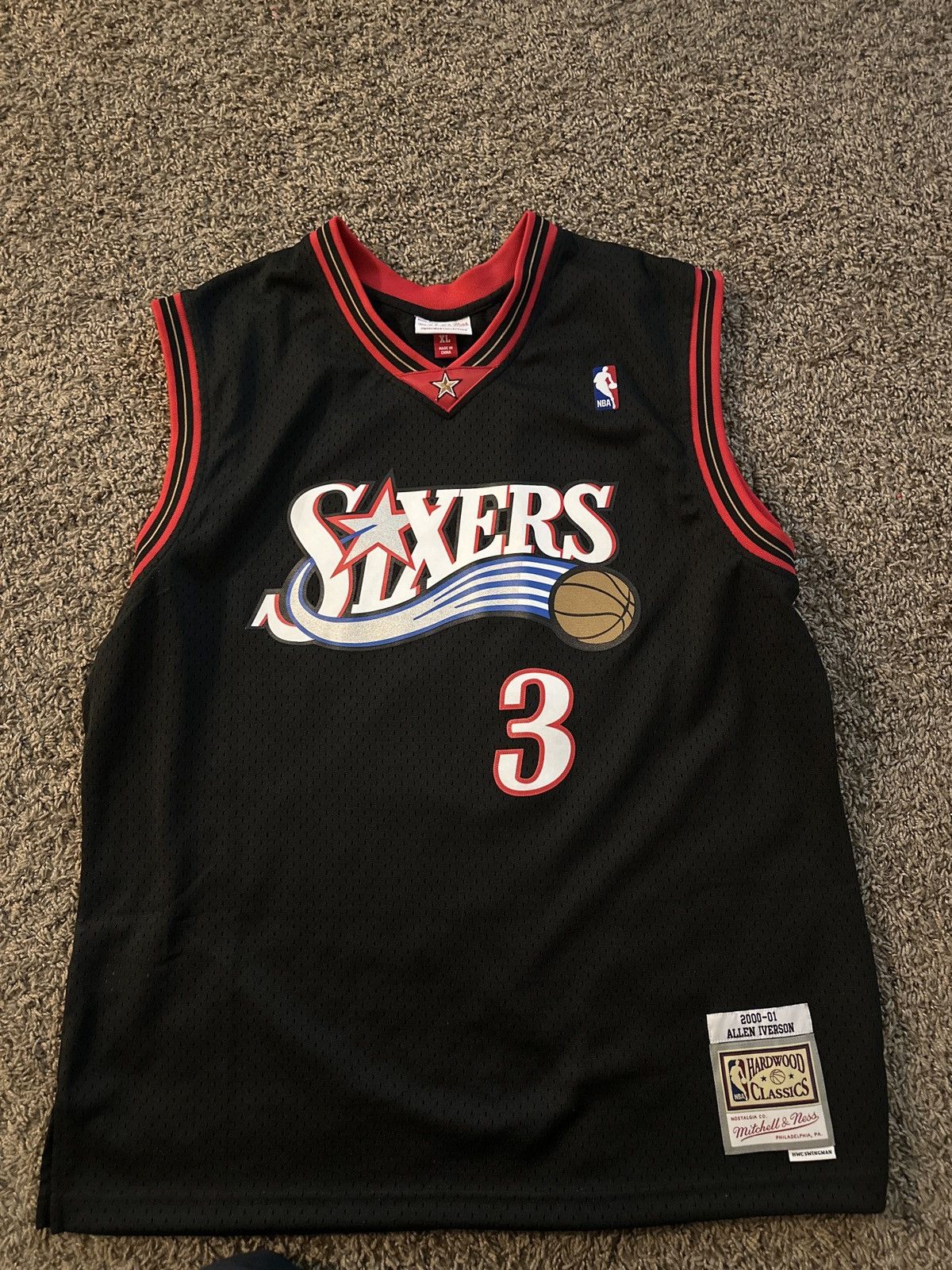 Ness Mitchell And Ness Vintage Og Allen Iverson Sixers Jersey