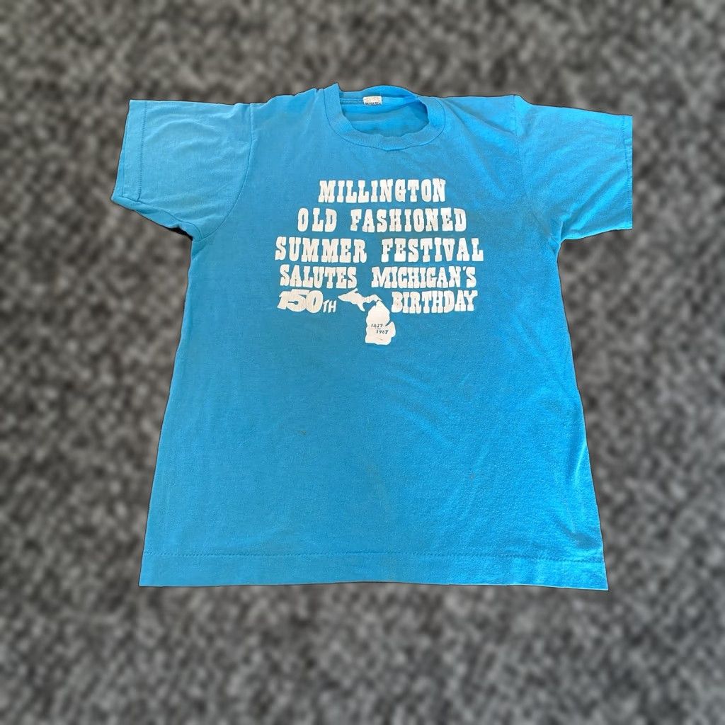 Vintage Screen Stars 1987 Summer Festival T Shirt Men S Small Blue 80s Usa
