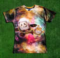 Rageon Panda Kitten Cat Galaxy Astronaut Space Dual Sided Shirt