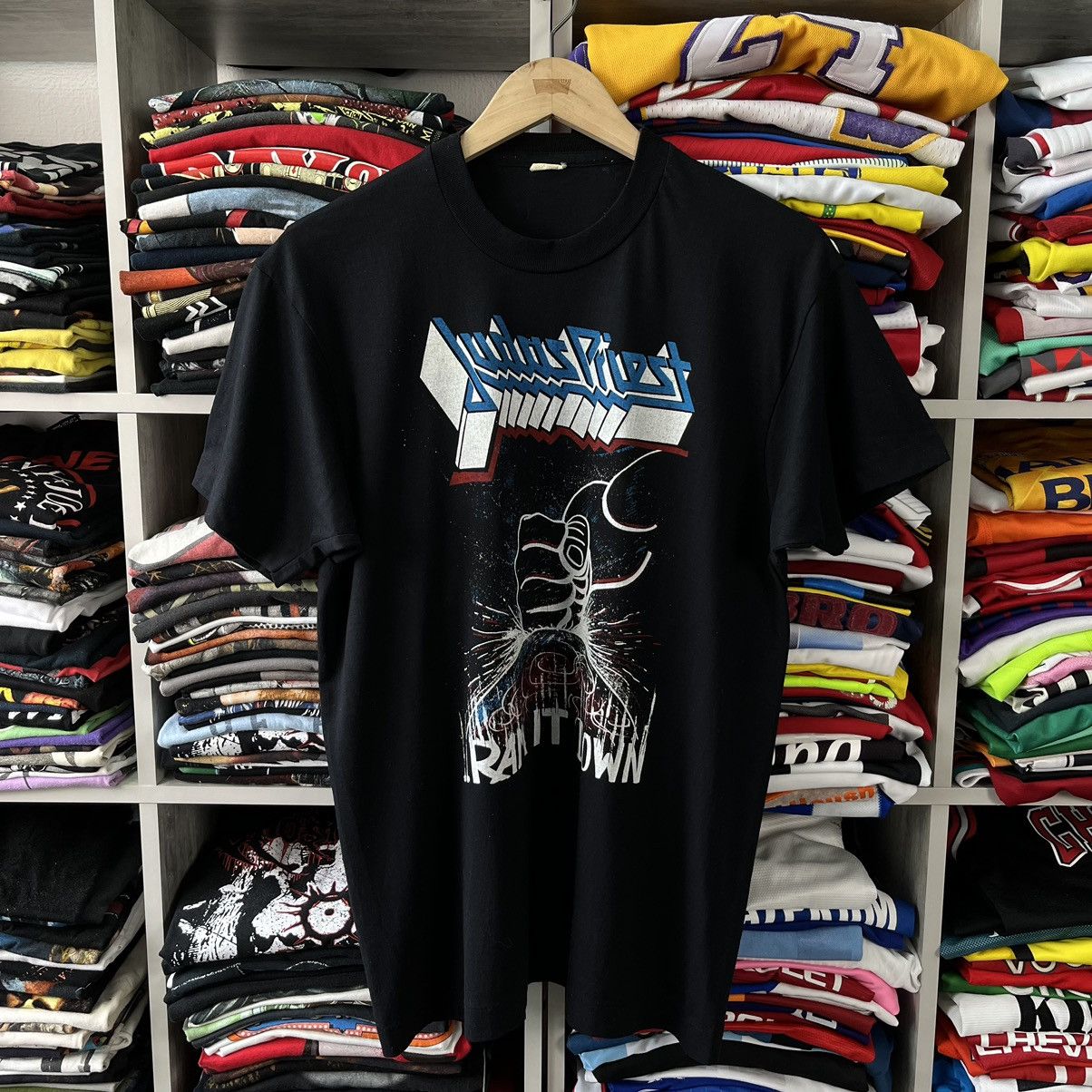 Judas Priest Vintage 80s Judas Priest Ram It Down European Tour Tee Shirt Hoodie, Sweatshirt | FlexRushtees.com