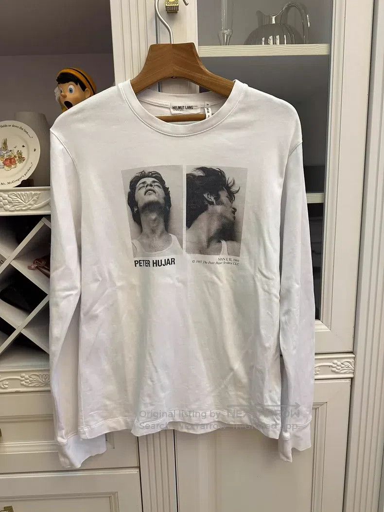 Lang Helmut Lang White Long Sleeve T Shirt Artist Series