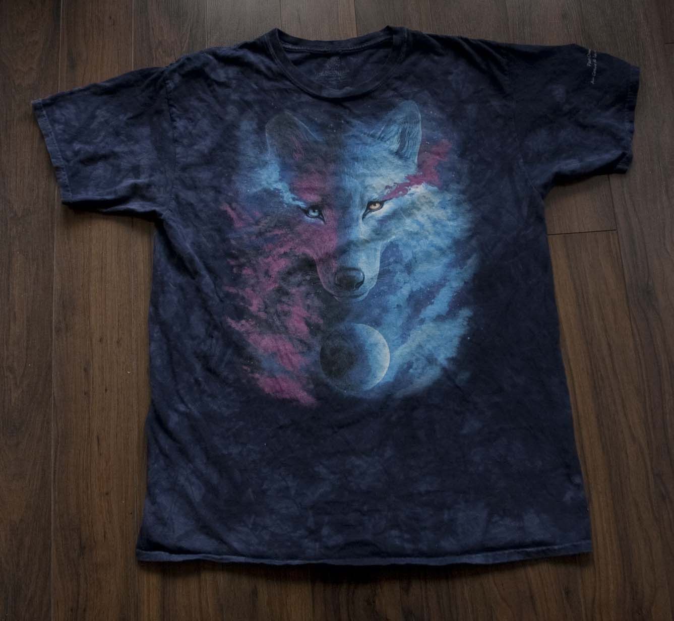 Mountain The Mountain T Shirt Wolf Tie Dye Size Xl