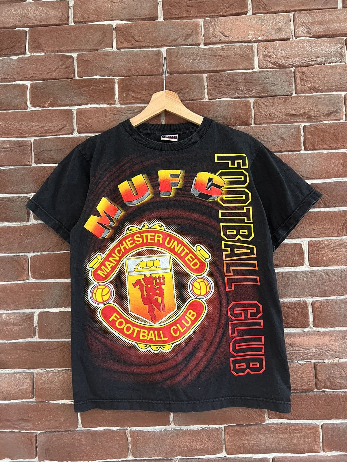 Vintage 00s Manchester United Solskjaer Football Tshirt Rap
