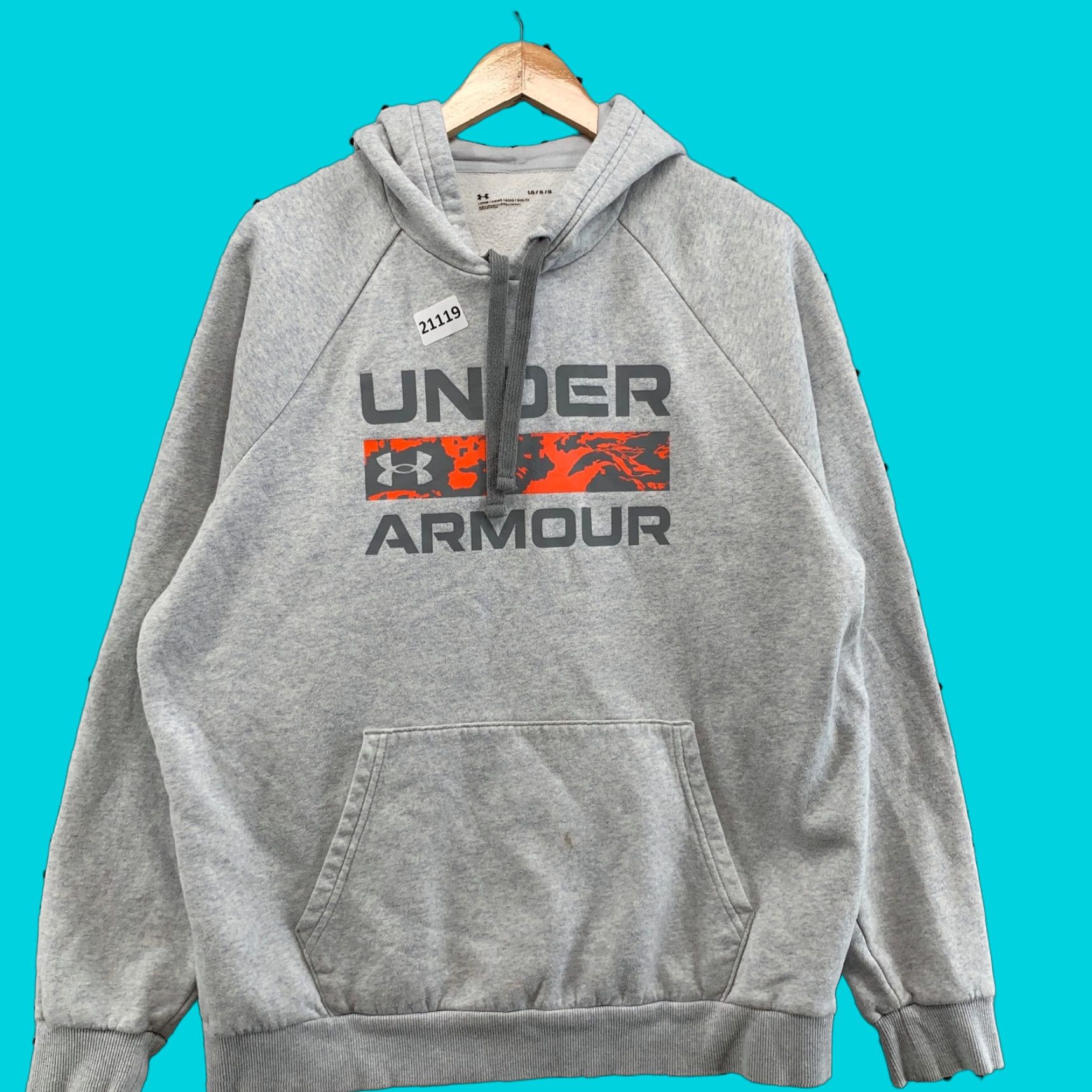 Armour Under Armour Hooded Sweatshirt Mens Large Pullover 25x29 Gray Ua L Sweatshirt Hooded Me