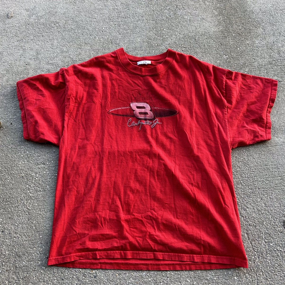 Vintage Y2k Dale Jr Nascar Racing Tribal Graphic T Shirt