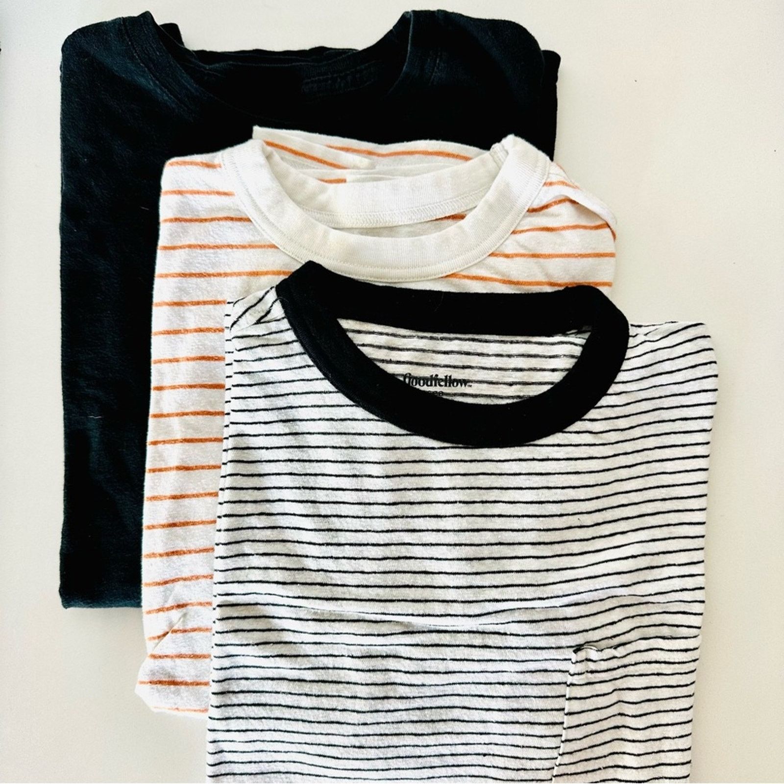 Target Basics S 2 Goodfellow Co White Black Short Sleeve Tee Shirt Top S