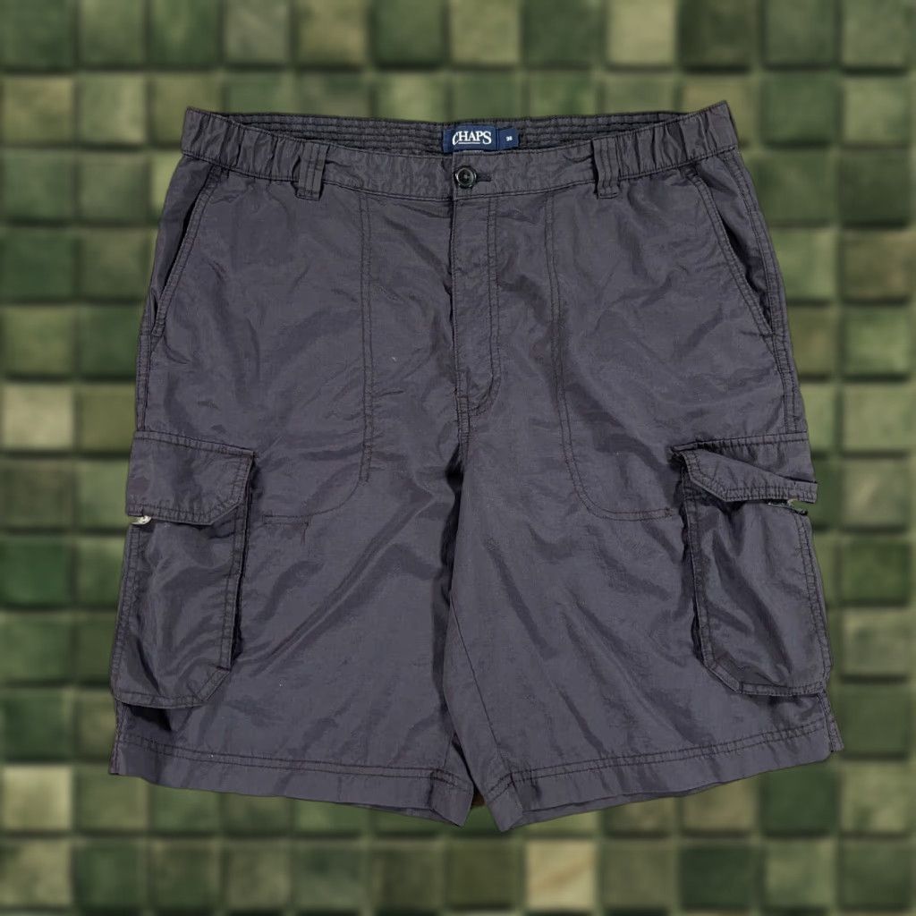 Vintage Chaps Cargo Shirt Mens Medium Blue Nylon Outdoor Hiking Camping Comfortable Hoodie, Sweatshirt | FlexRushtees.com