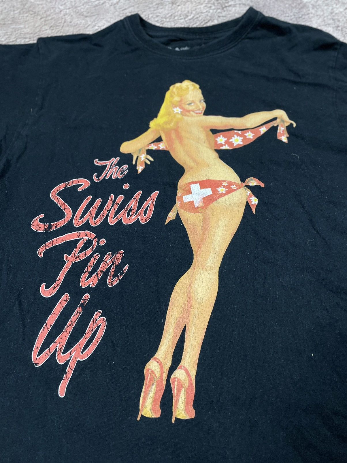 Band Tees Vintage Adult Sexy Swiss Girl Porno Style Slogan Tee Hoodie, Sweatshirt | FlexRushtees.com