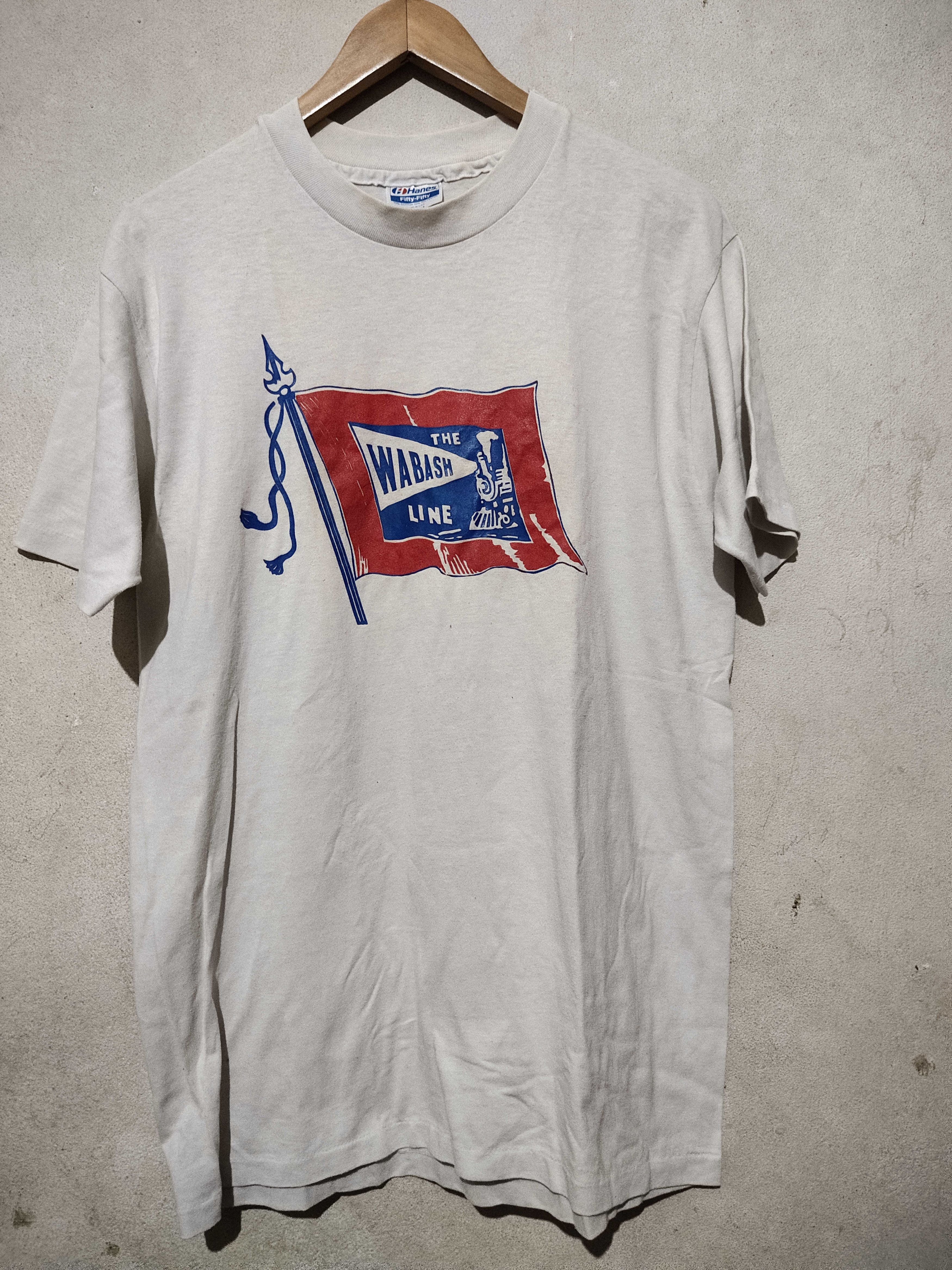 Vintage Hanes Wabash Train Bootleg Tshirt
