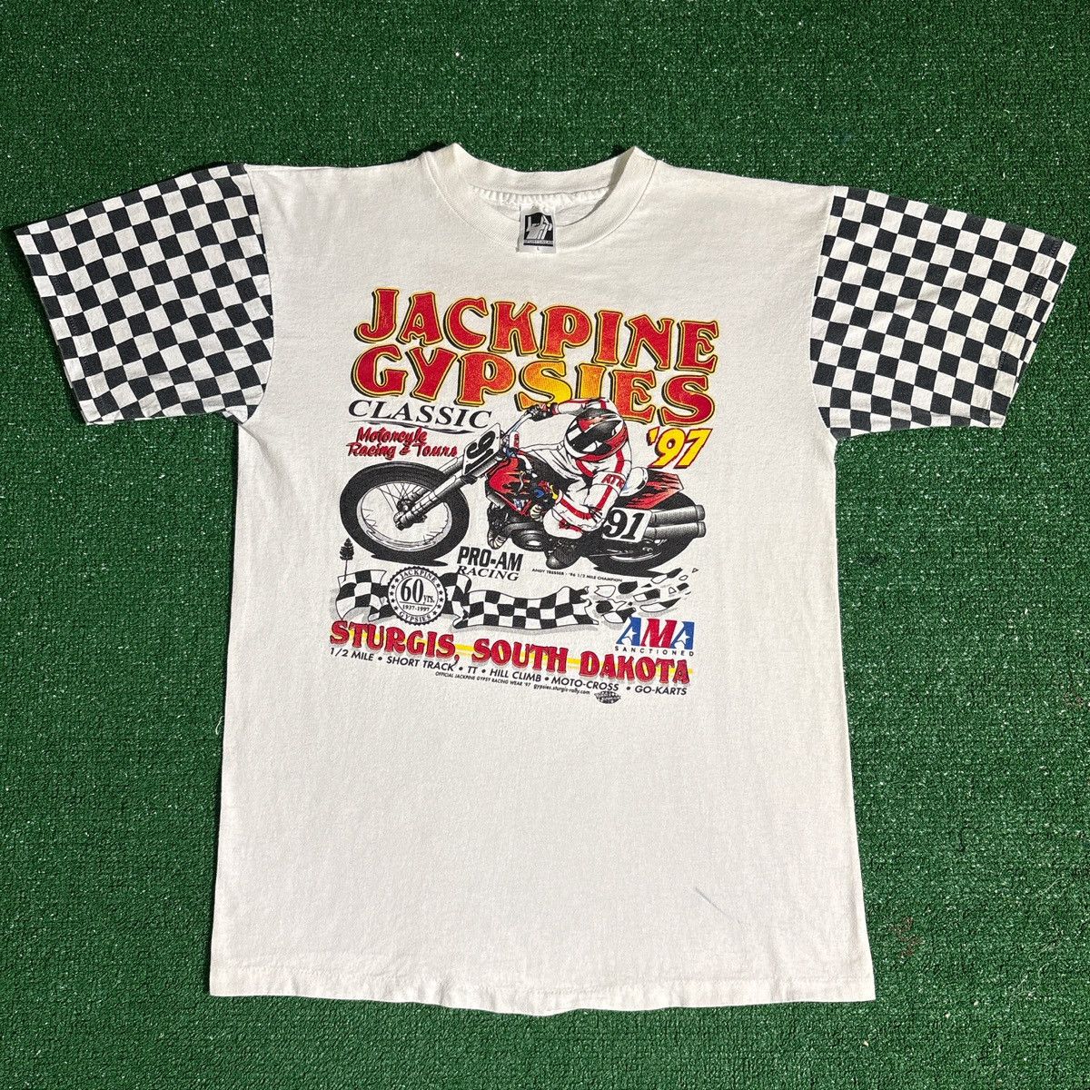 Vintage 1997 Jack Pine Gypsies Racing Tee Size L Hoodie, Sweatshirt | FlexRushtees.com
