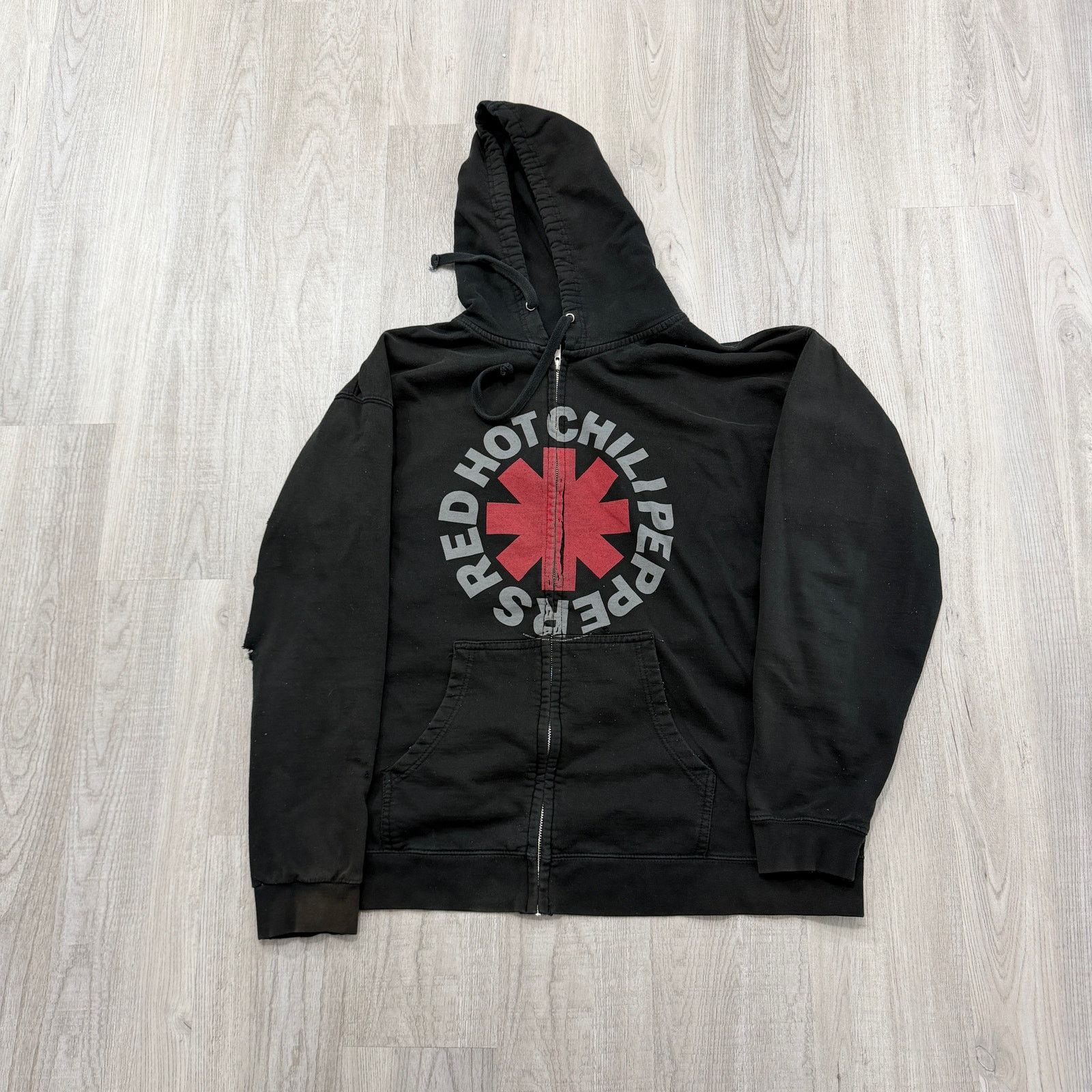 Vintage Red Hot Chili Peppers Full Zip Hoodie Men S Xl Black T-Shirts, Sweatshirt | FlexRushtees.com