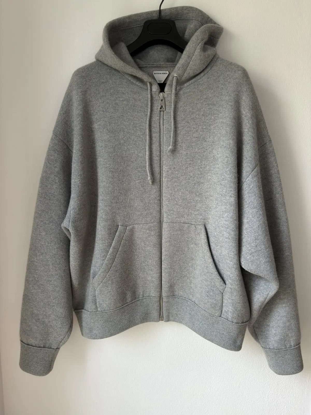 Bottega Veneta Cashmere Hoodie Light Grey Melange T-Shirts, Sweatshirt | FlexRushtees.com