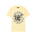 Cult's Short Sleeve Crew Neck Tee "Get Along" in Banana