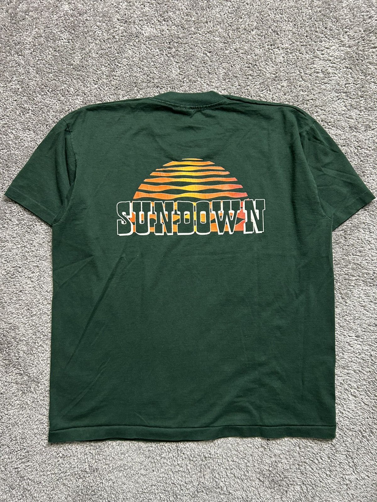 Vintage 90s Fruit Of The Loom Best Sundown Tee Single Usa