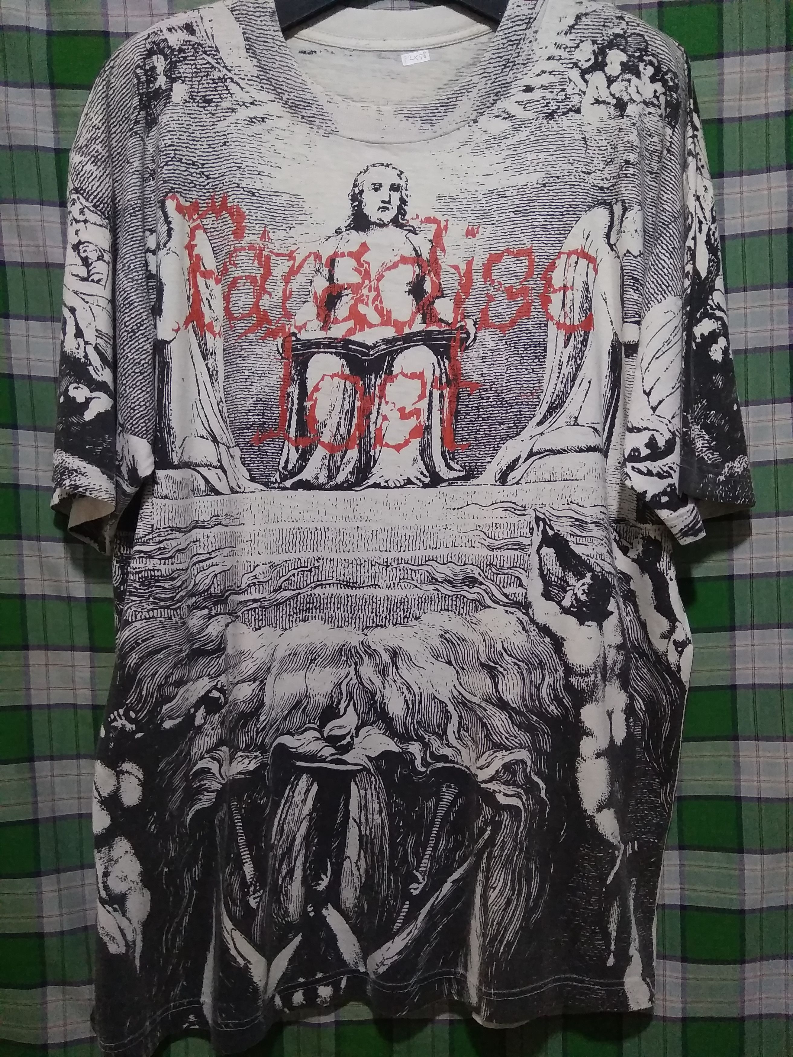 Band Tees Vintage Paradise Lost Angel Allover Print Doom Metal