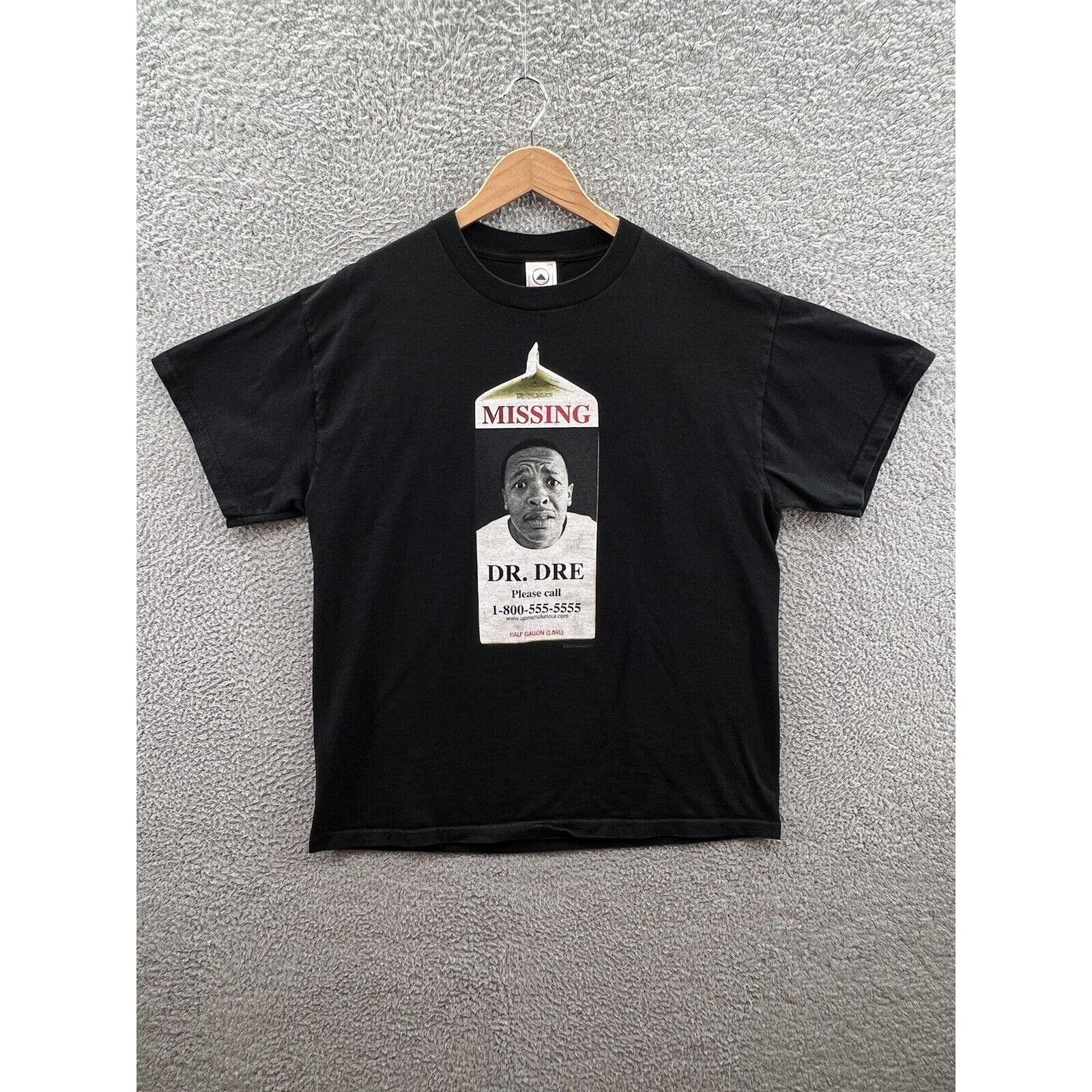 Delta 2000 Dr Dre Missing Milk Box Black T Shirt Size Large Hoodie, Sweatshirt | FlexRushtees.com