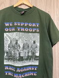 Band Tees Vintage 90s Rage Against The Machine We Support Our Troops Hoodie, Sweatshirt | FlexRushtees.com