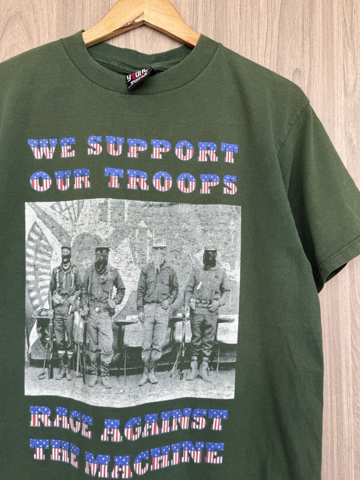 Band Tees Vintage 90s Rage Against The Machine We Support Our Troops Hoodie, Sweatshirt | FlexRushtees.com