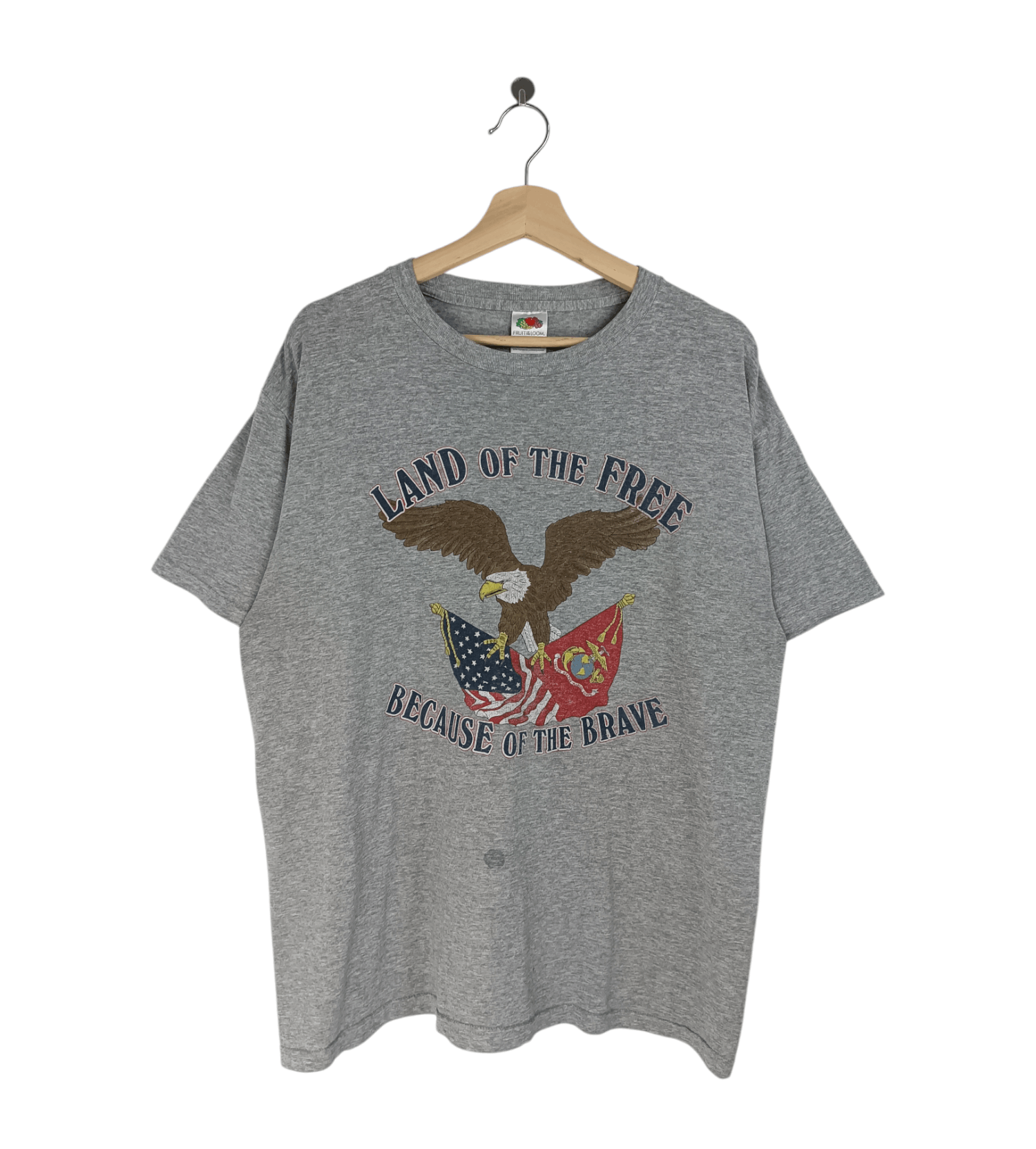 Other Vintage 2000s Land Of The Free Usa Eagle Army Marines Tee Hoodie, Sweatshirt | FlexRushtees.com