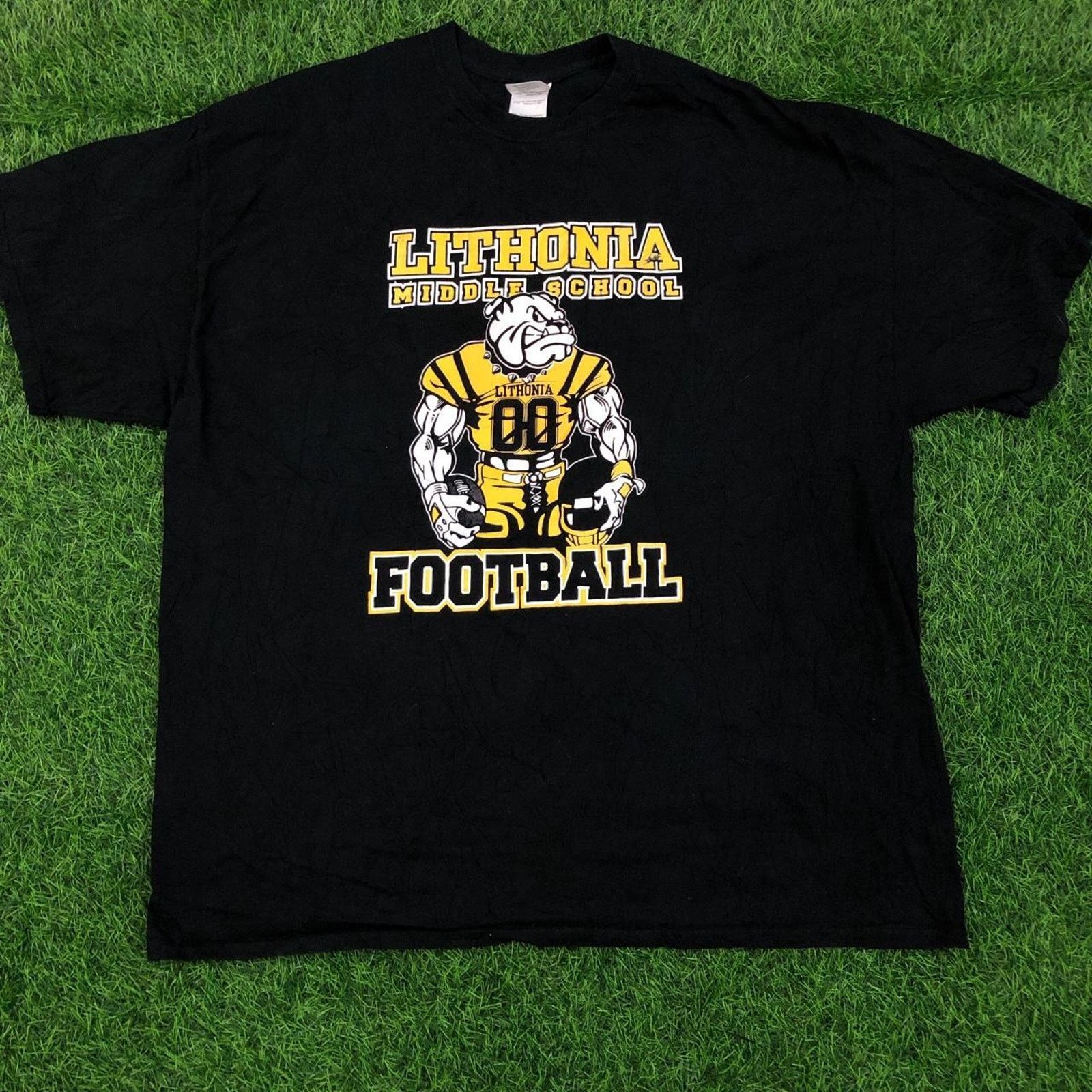Gildan Men S Black Lithonia Middle School Football Graphic Tee Hoodie, Sweatshirt | FlexRushtees.com