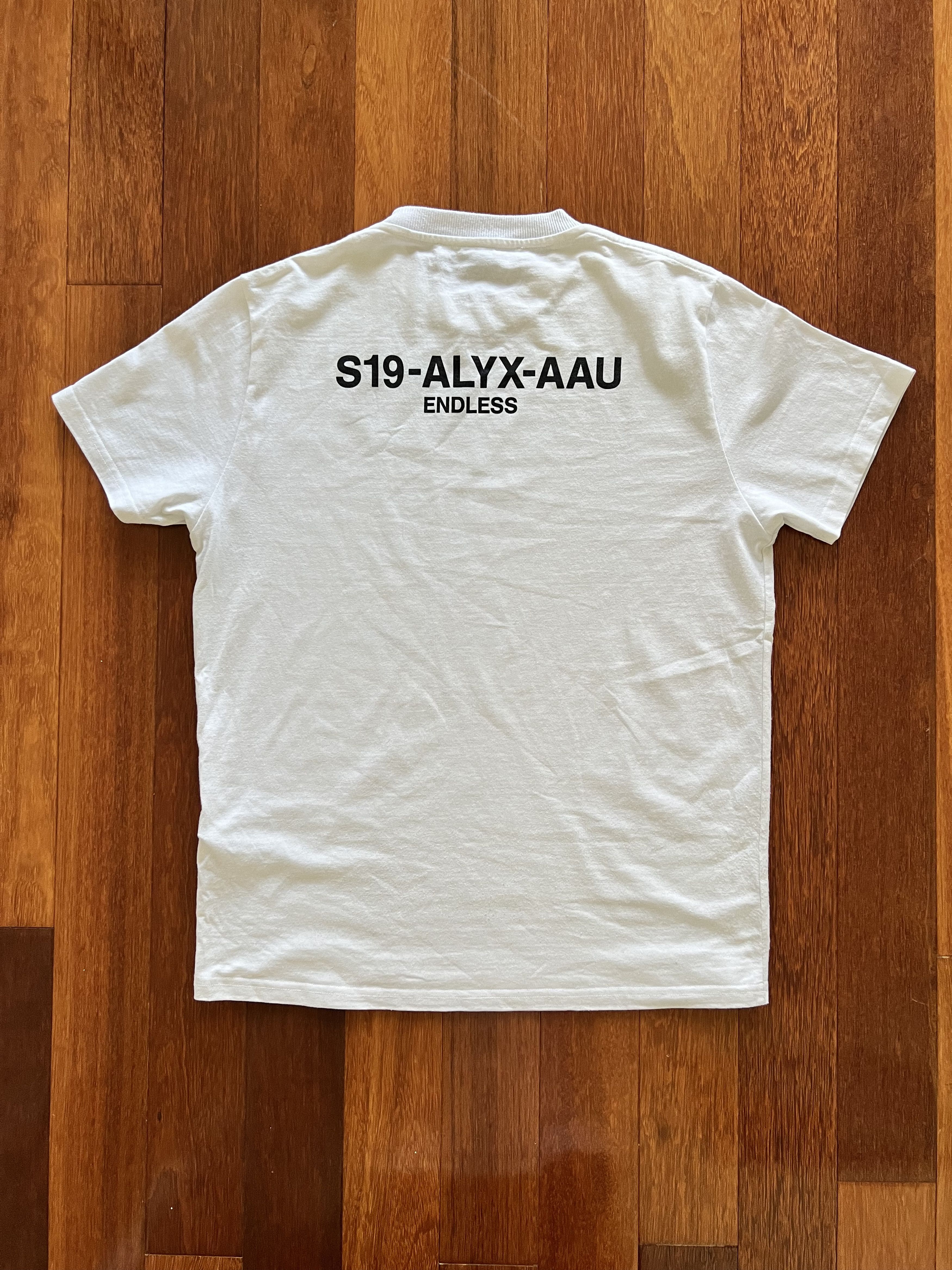 Ss19 Alyx Endless Collection Logo White Tee Medium Hoodie, Sweatshirt | FlexRushtees.com