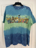 Universal Studios Entire Simpsons Characters Psychedelic T Shirt