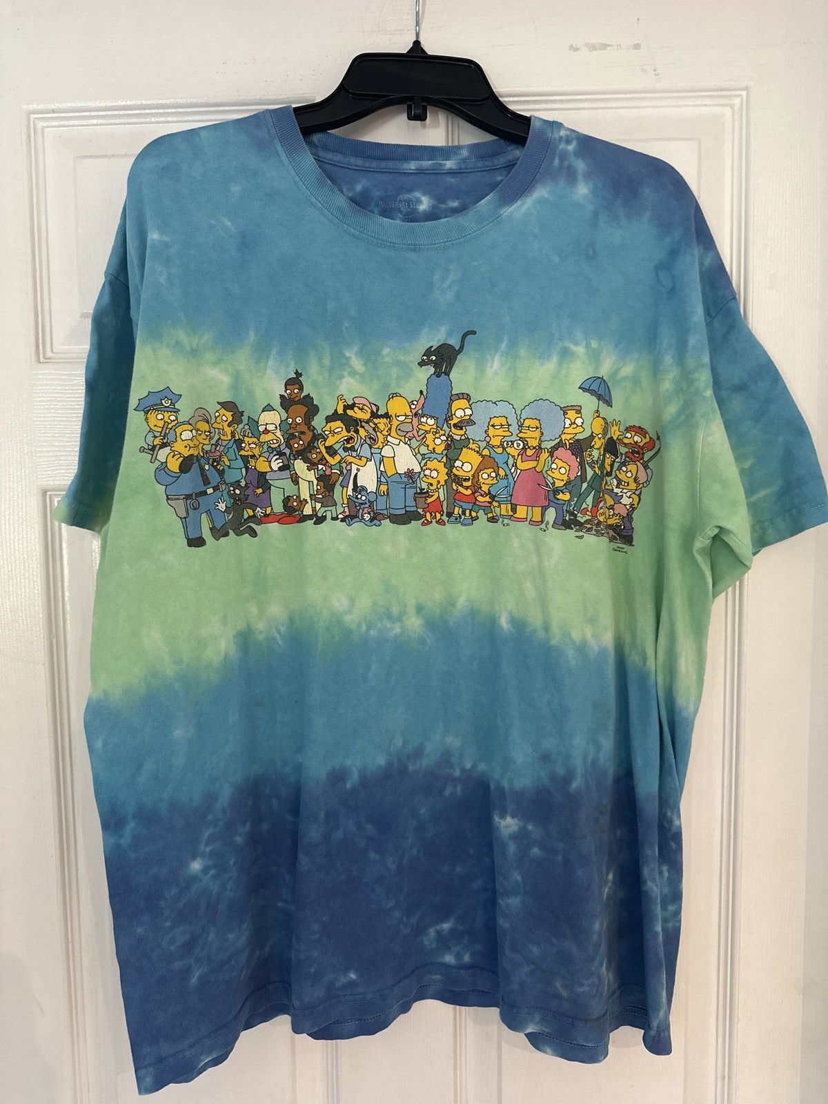 Universal Studios Entire Simpsons Characters Psychedelic T Shirt