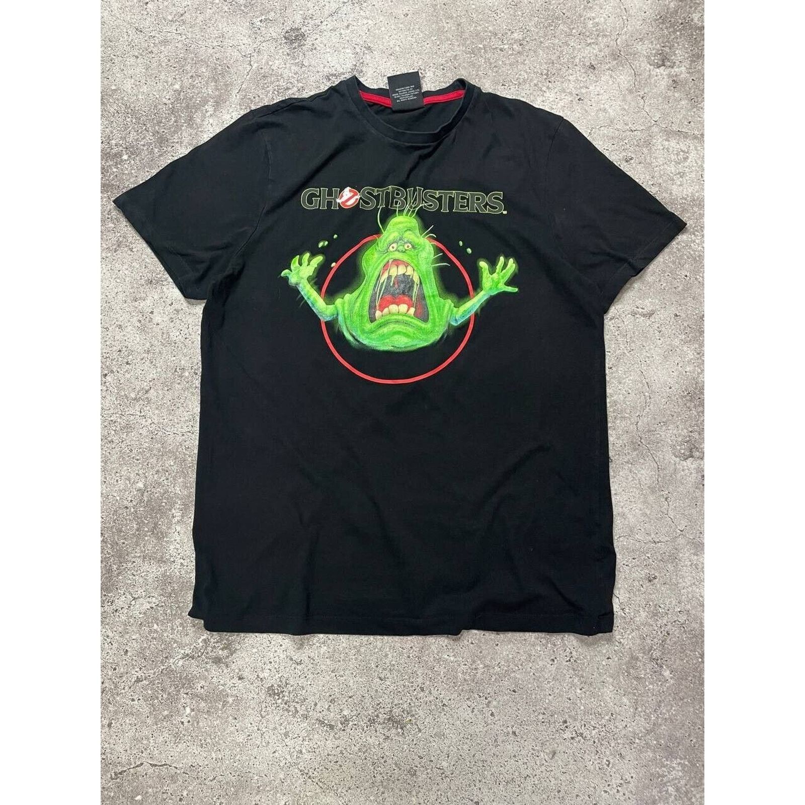 Vintage Ghostbusters Slimer T Shirt L Black Vintage Movie Fan Tee Xl