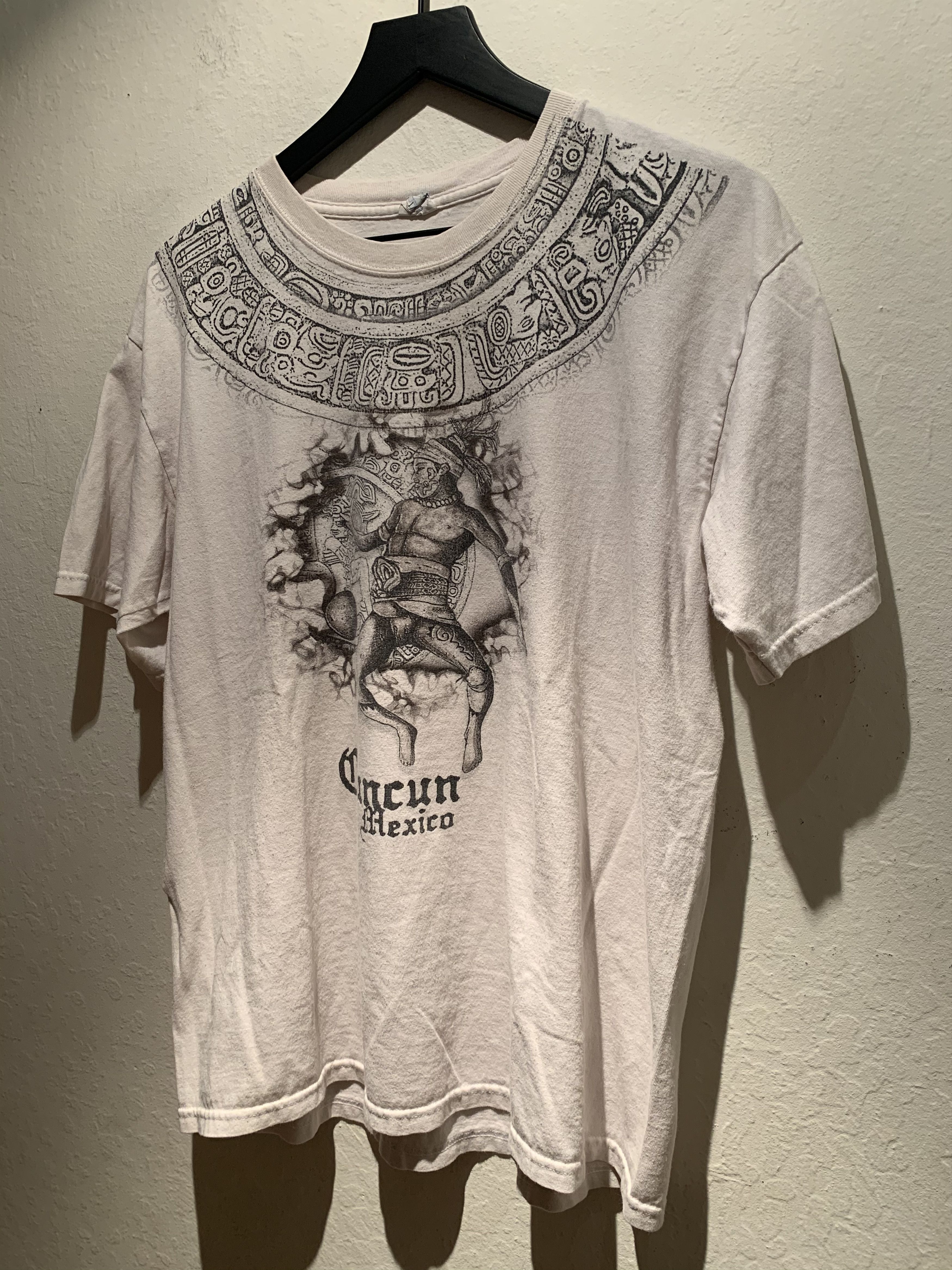 Other Rare Vintage Cancun Mexico Aztec Tribal Native T Shirt L
