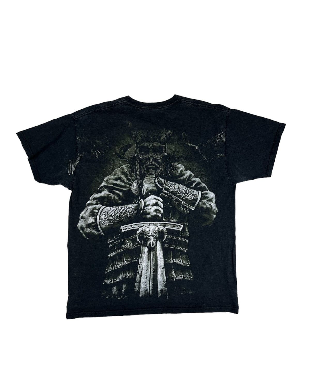 Vintage Fruit Of The Loom T Shirt With Vikings Print