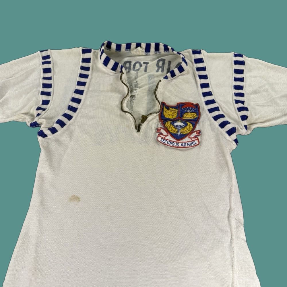 Vintage 50s Ww2 Air Force Jersey Shirt Gripper Zipper Thrashed Paper Thin Grail Hoodie, Sweatshirt | FlexRushtees.com