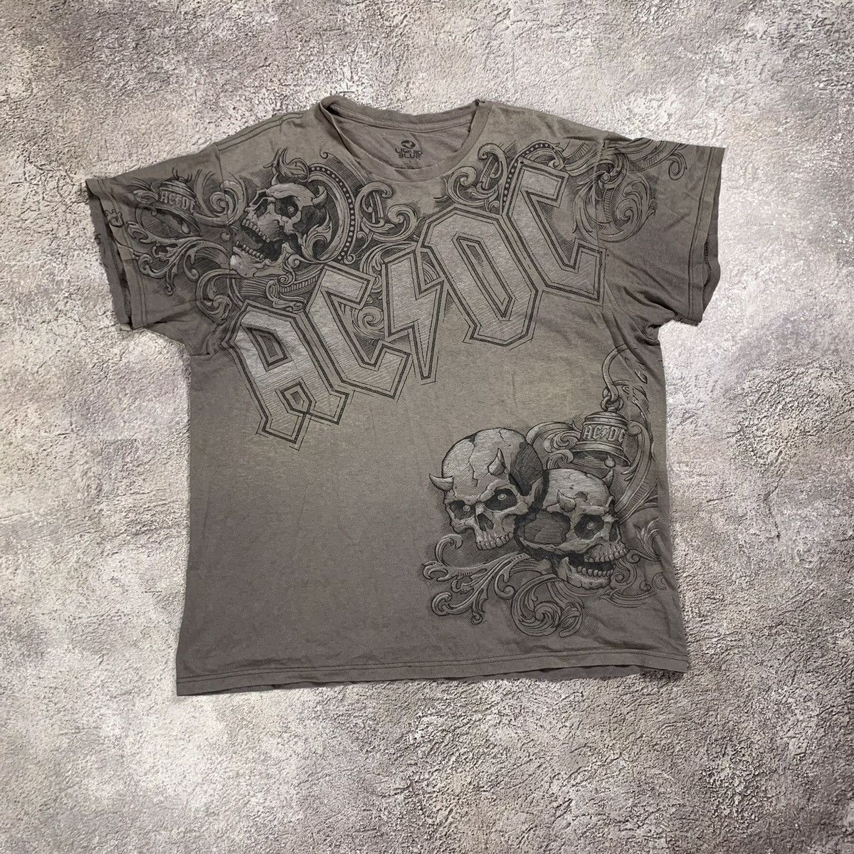 Vintage 90 Ac Dc Tee Horror Face Vampire Opium Band Rock Hoodie, Sweatshirt | FlexRushtees.com