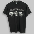 Vintage Early 00s Rammstein Faces Screen Stars Euro T Shirt
