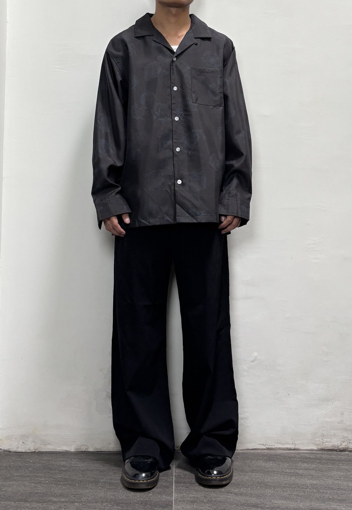 Yohji Yamamoto Free Import Tax Floral Printed Linen Blend Shirts