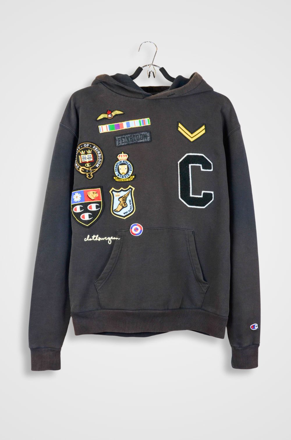 Clothsurgeon Custom Patch Hoodie Black Size S T-Shirts, Sweatshirt | FlexRushtees.com