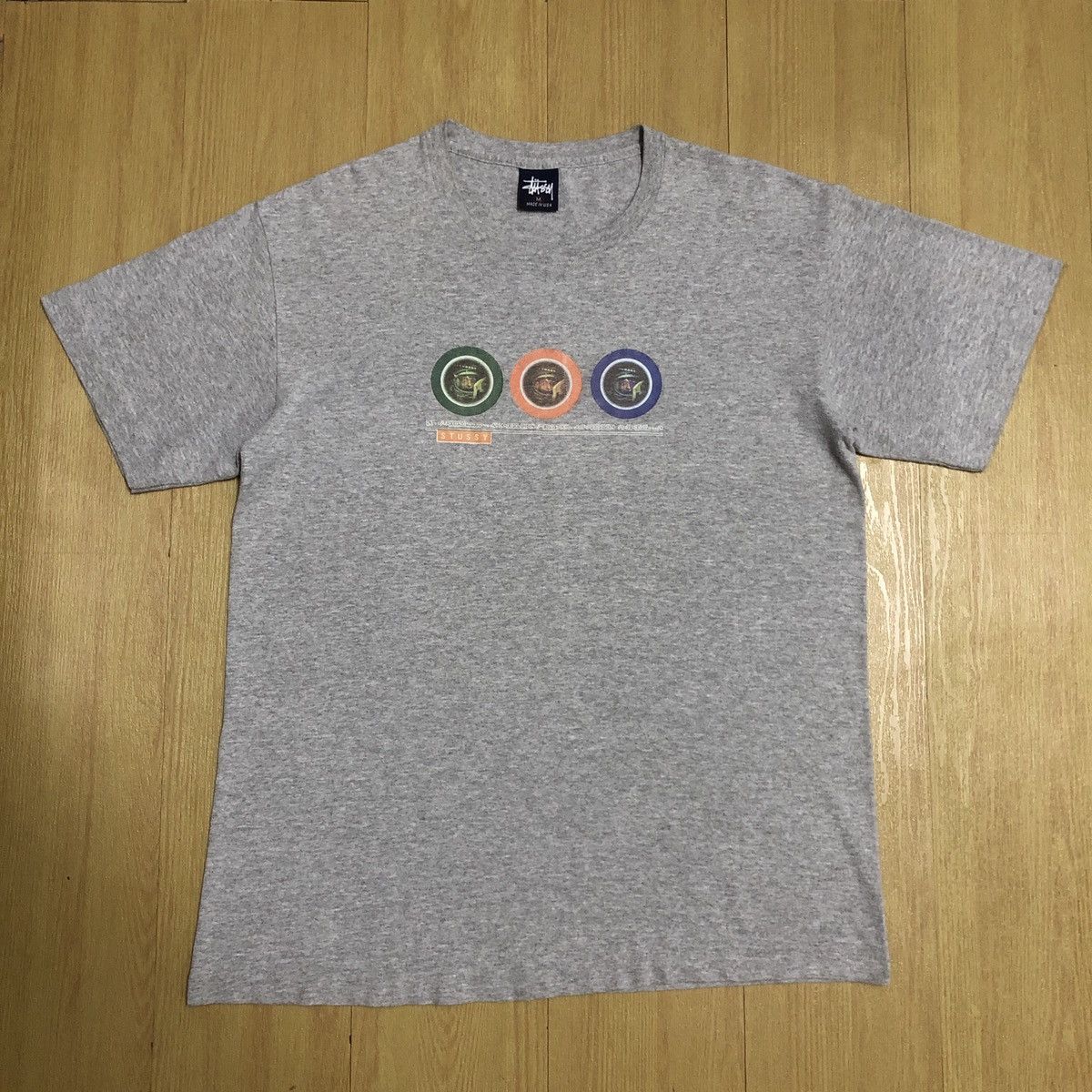 Vintage 90s Stussy London New York Tokyo Astronaut Logo Tee