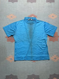 Vintage Vtg 50s 60s Shirt Glen Brae Teal Blue Polyester Nylon Small