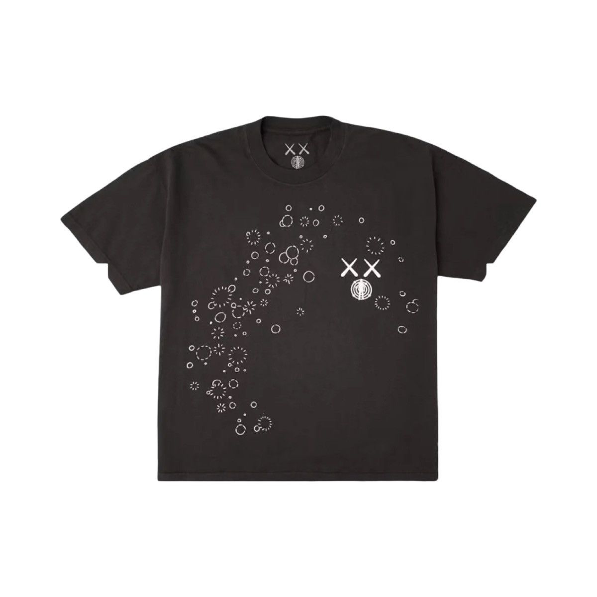 Kid Cudi Kaws X Kid Cudi Astronaut Glow In Dark Black T Shirt