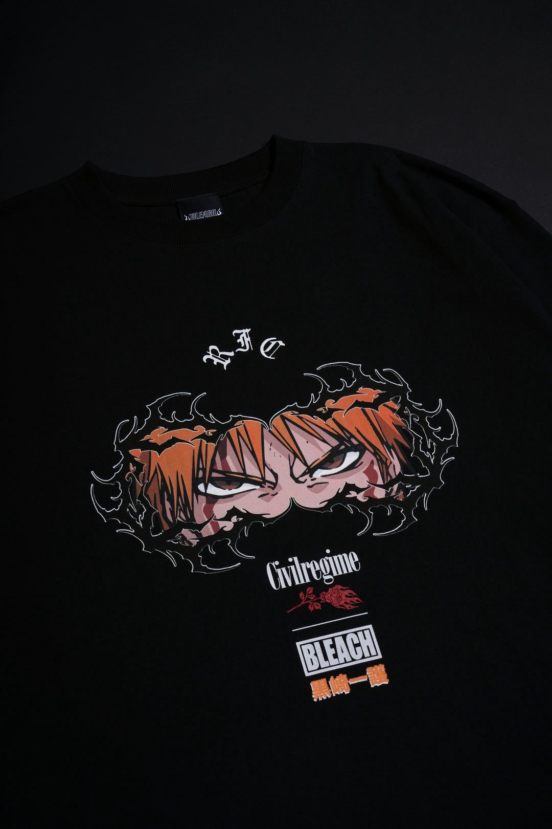 Bleach Large Ichigo 199x Oversized Tee Hoodie, Sweatshirt | FlexRushtees.com