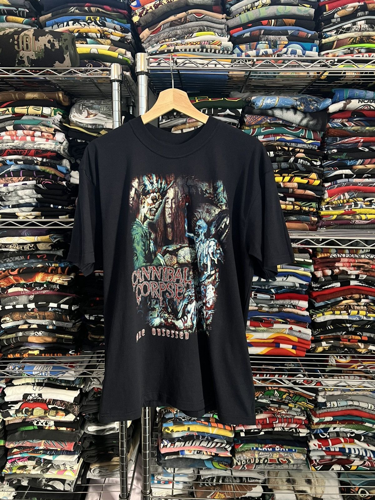 Band Tees 2002 Cannibal Corpse Gore Obsessed Embroidered Tee Hoodie, Sweatshirt | FlexRushtees.com