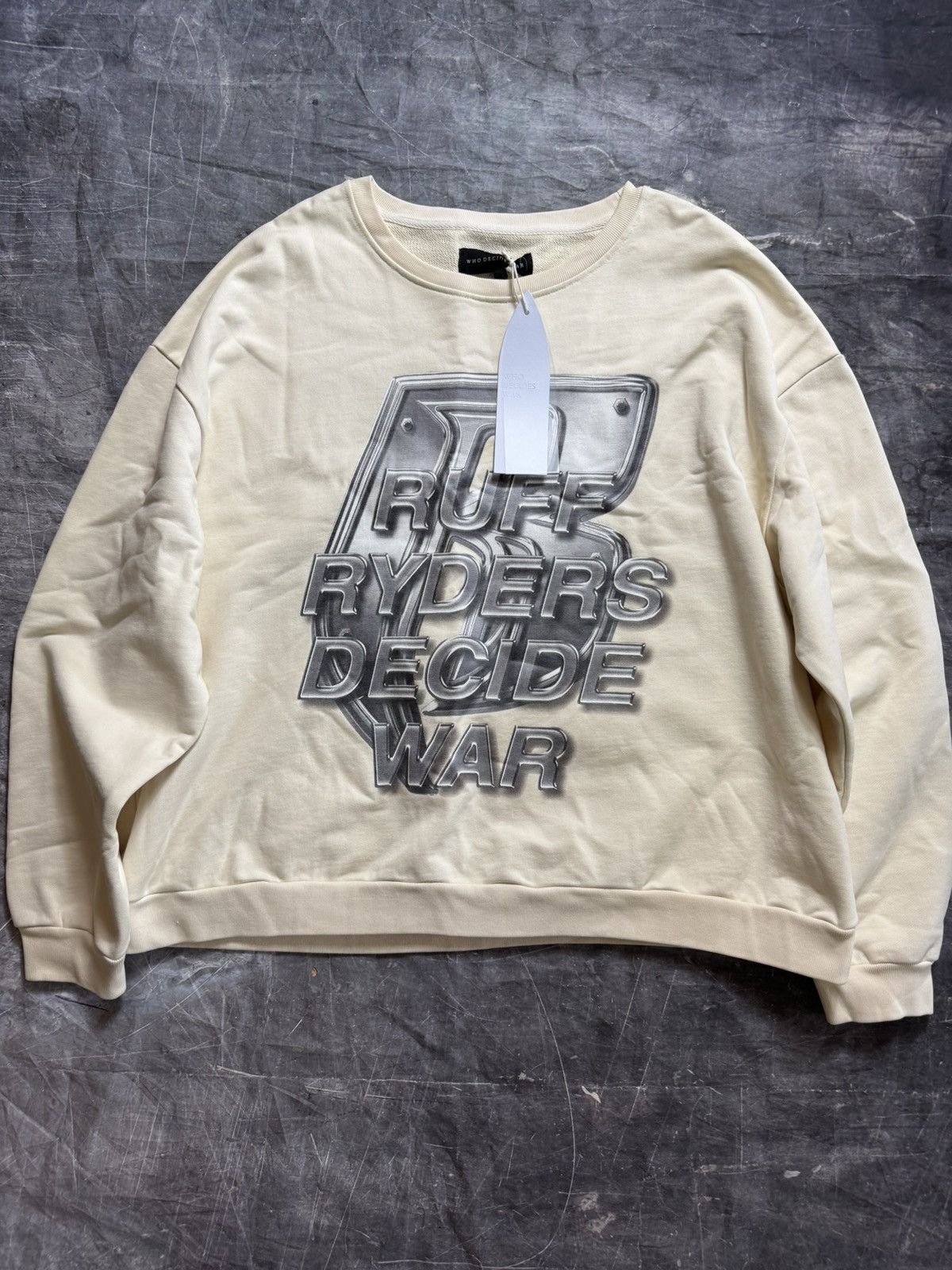 Decides War Who Decides War Ruff Ryder Crewneck Sweatshirt T-Shirts, Hoodie | FlexRushtees.com
