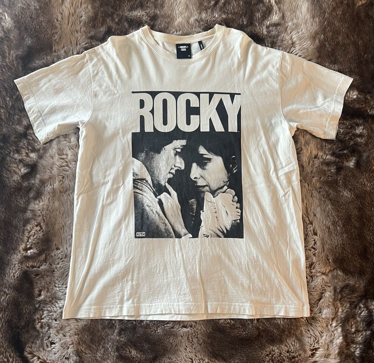 Kith Rocky I 1 Vintage Tee Sandrift Tan Size Xl Hoodie, Sweatshirt | FlexRushtees.com