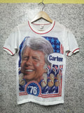 Vintage 70s Jimmy Carter Campaign T Shirt 1976 Very Rare