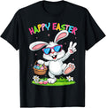 Cute Bunny Happy Easter Day Colorful Egg Hunting