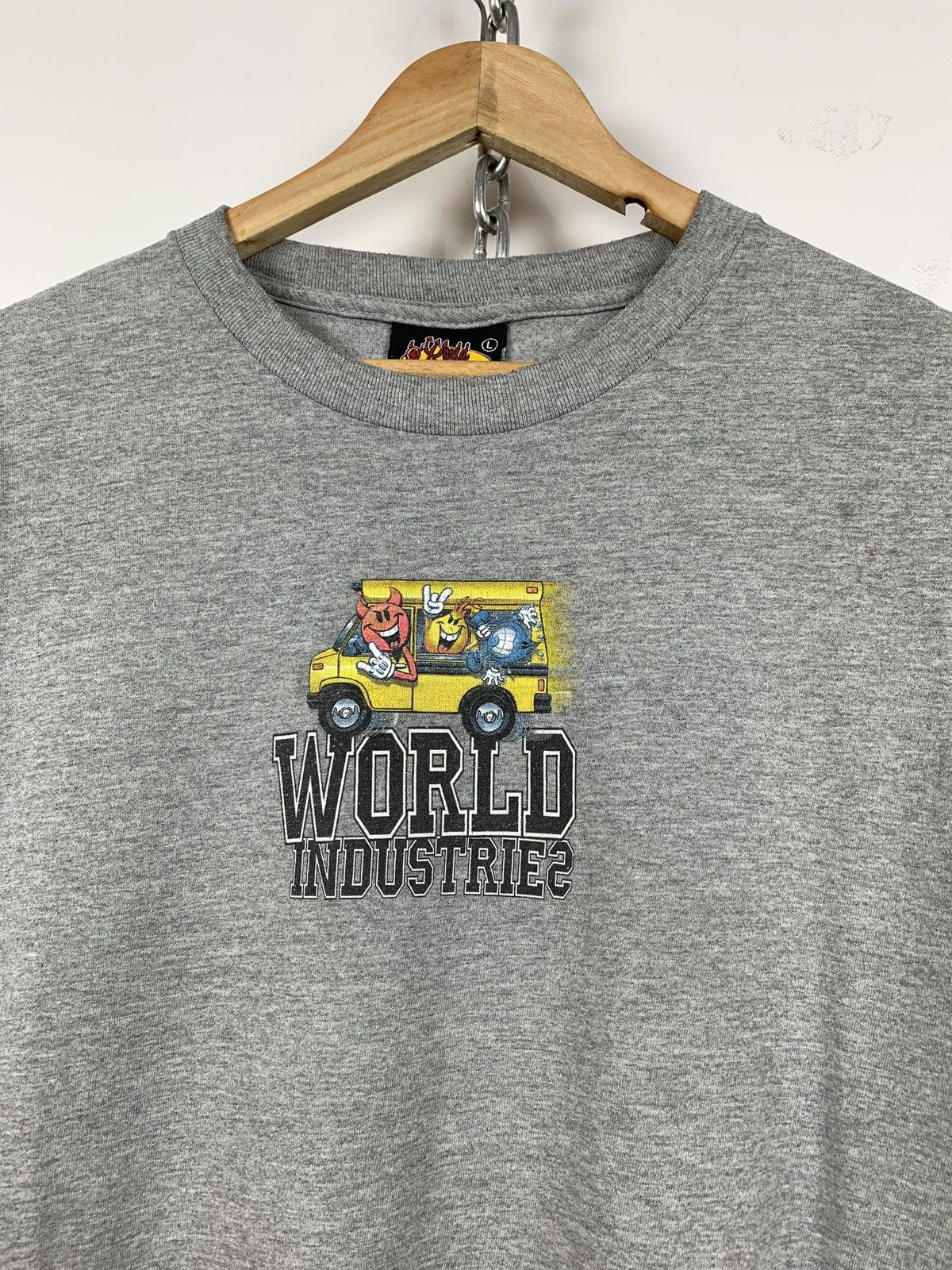 Hook Ups 00s Vintage World Industries Grey Skateboard T Shirt Hoodie, Sweatshirt | FlexRushtees.com