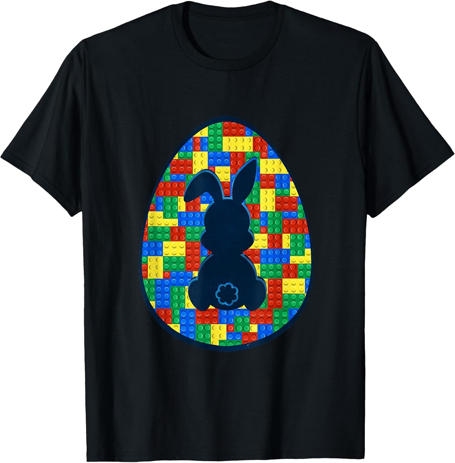 Building Bricks Easter Egg Bunny Boys Girl Family Matching T-Shirt