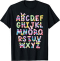 Cute Abcs Alphabet Bunny Easter Day Student Shirts