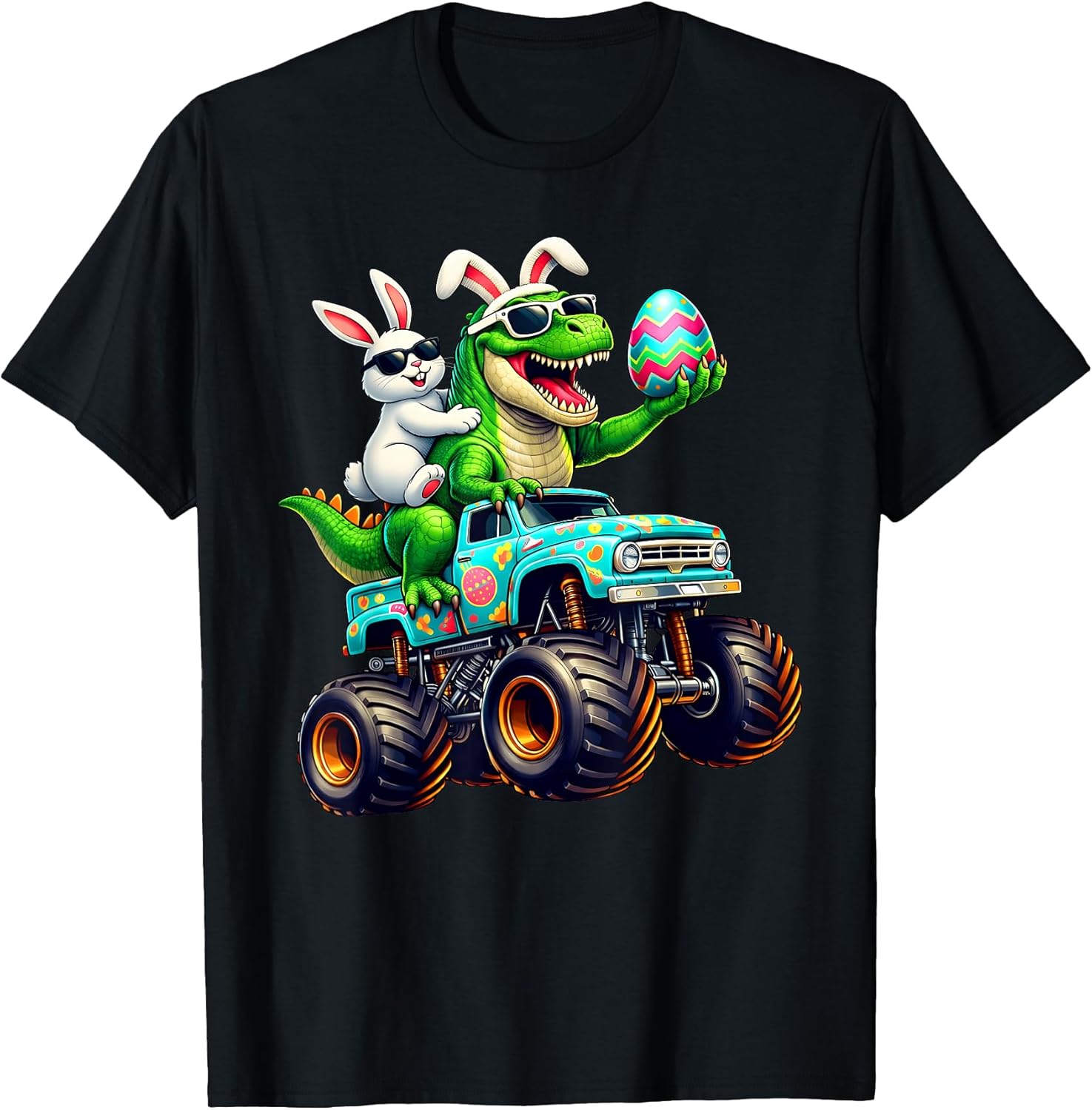 Happy Easter Bunny T Rex Monster Truck Kat